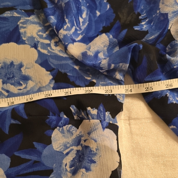 INC International Concepts Blue Floral Asymmetrical Dress - Picture 9 of 14